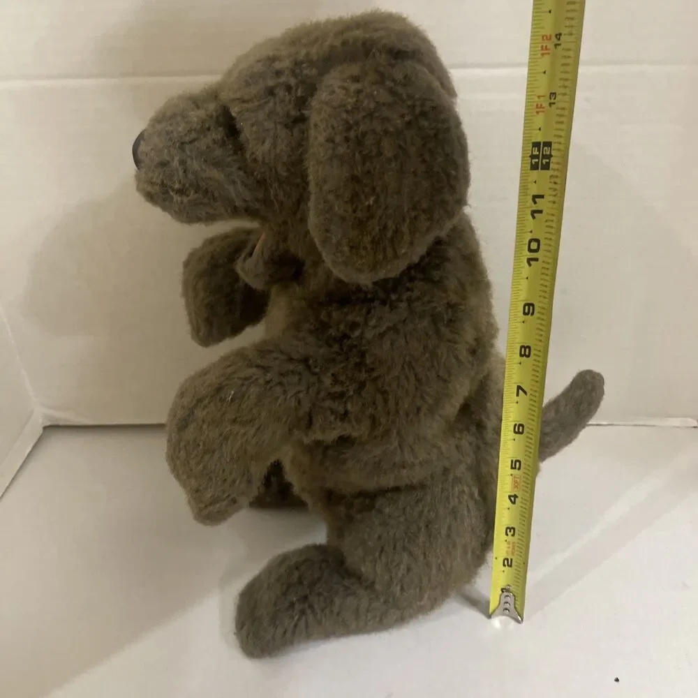 Folkmanis Sitting Puppy Dog Hand Puppet Full Body 14” Plush Brown Folktails